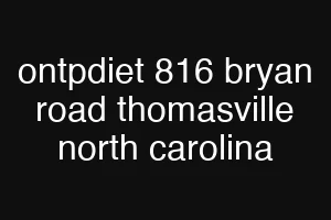 ontpdiet 816 bryan road thomasville north carolina